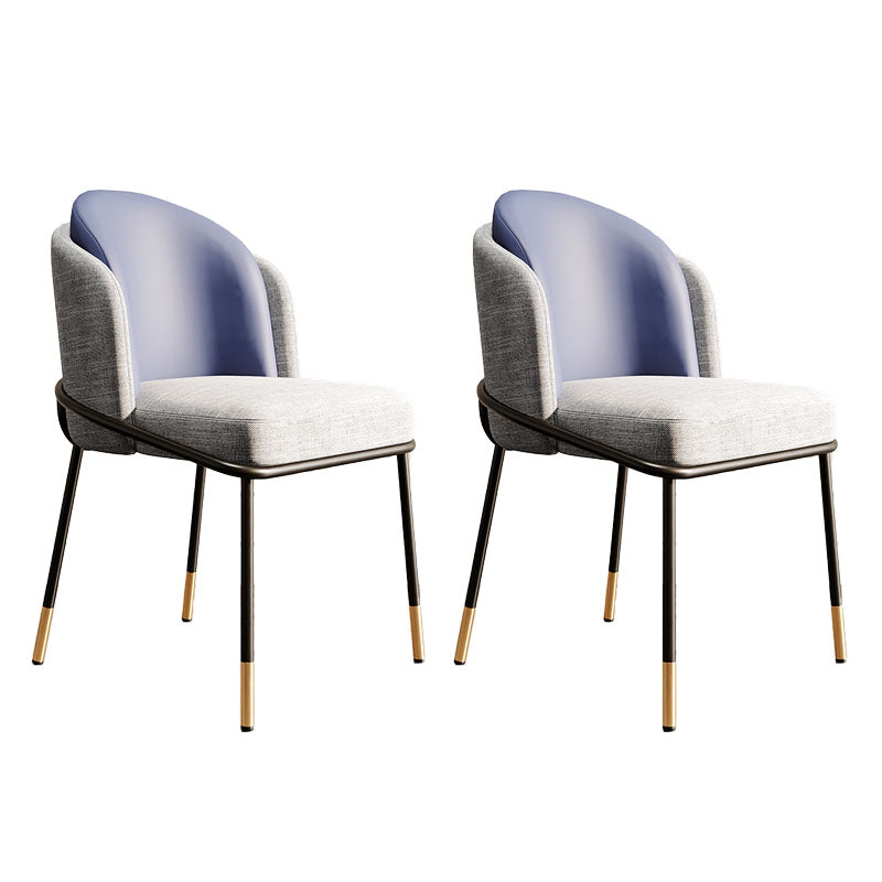 Nordic Design Armless Solid Back Chair for Home Linen Dining Chair Gray Blue 2 Piece Set Clearhalo 'Dining Chairs' 'Dining Tables & Seating' 'dining_chair' 'furn' 'furn_dining_chair' 'Furniture' 'furniture_dining_chair' 'Kitchen & Dining Furniture' 4781483