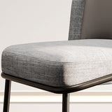 Nordic Design Armless Solid Back Chair for Home Linen Dining Chair Clearhalo 'Dining Chairs' 'Dining Tables & Seating' 'dining_chair' 'furn' 'furn_dining_chair' 'Furniture' 'furniture_dining_chair' 'Kitchen & Dining Furniture' 4781485