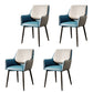 Modern Design Faux Leather Side Chair Arm Solid Back Side Chairs Gray Blue 4 Piece Set Clearhalo 'Dining Chairs' 'Dining Tables & Seating' 'dining_chair' 'furn' 'furn_dining_chair' 'Furniture' 'furniture_dining_chair' 'Kitchen & Dining Furniture' 4781502