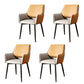 Modern Design Faux Leather Side Chair Arm Solid Back Side Chairs Gray-Orange 4 Piece Set Clearhalo 'Dining Chairs' 'Dining Tables & Seating' 'dining_chair' 'furn' 'furn_dining_chair' 'Furniture' 'furniture_dining_chair' 'Kitchen & Dining Furniture' 4781508