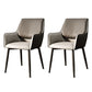Modern Design Faux Leather Side Chair Arm Solid Back Side Chairs Grey 2 Piece Set Clearhalo 'Dining Chairs' 'Dining Tables & Seating' 'dining_chair' 'furn' 'furn_dining_chair' 'Furniture' 'furniture_dining_chair' 'Kitchen & Dining Furniture' 4781516