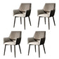Modern Design Faux Leather Side Chair Arm Solid Back Side Chairs Grey 4 Piece Set Clearhalo 'Dining Chairs' 'Dining Tables & Seating' 'dining_chair' 'furn' 'furn_dining_chair' 'Furniture' 'furniture_dining_chair' 'Kitchen & Dining Furniture' 4781517
