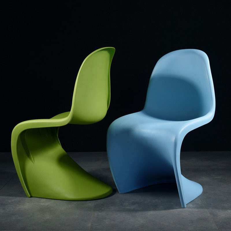 Nordic Style Armless Solid Back Chair Plastic Side Chair for Home Clearhalo 'Dining Chairs' 'Dining Tables & Seating' 'dining_chair' 'Furniture' 'furniture_dining_chair' 'Kitchen & Dining Furniture' 4781533