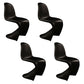 Nordic Style Armless Solid Back Chair Plastic Side Chair for Home Black Set of 4 Clearhalo 'Dining Chairs' 'Dining Tables & Seating' 'dining_chair' 'Furniture' 'furniture_dining_chair' 'Kitchen & Dining Furniture' 4781536