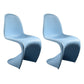 Nordic Style Armless Solid Back Chair Plastic Side Chair for Home Blue Set of 2 Clearhalo 'Dining Chairs' 'Dining Tables & Seating' 'dining_chair' 'Furniture' 'furniture_dining_chair' 'Kitchen & Dining Furniture' 4781544