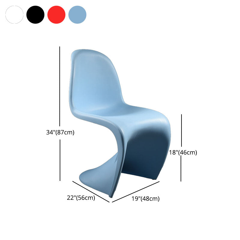 Nordic Style Armless Solid Back Chair Plastic Side Chair for Home Clearhalo 'Dining Chairs' 'Dining Tables & Seating' 'dining_chair' 'Furniture' 'furniture_dining_chair' 'Kitchen & Dining Furniture' 4781546