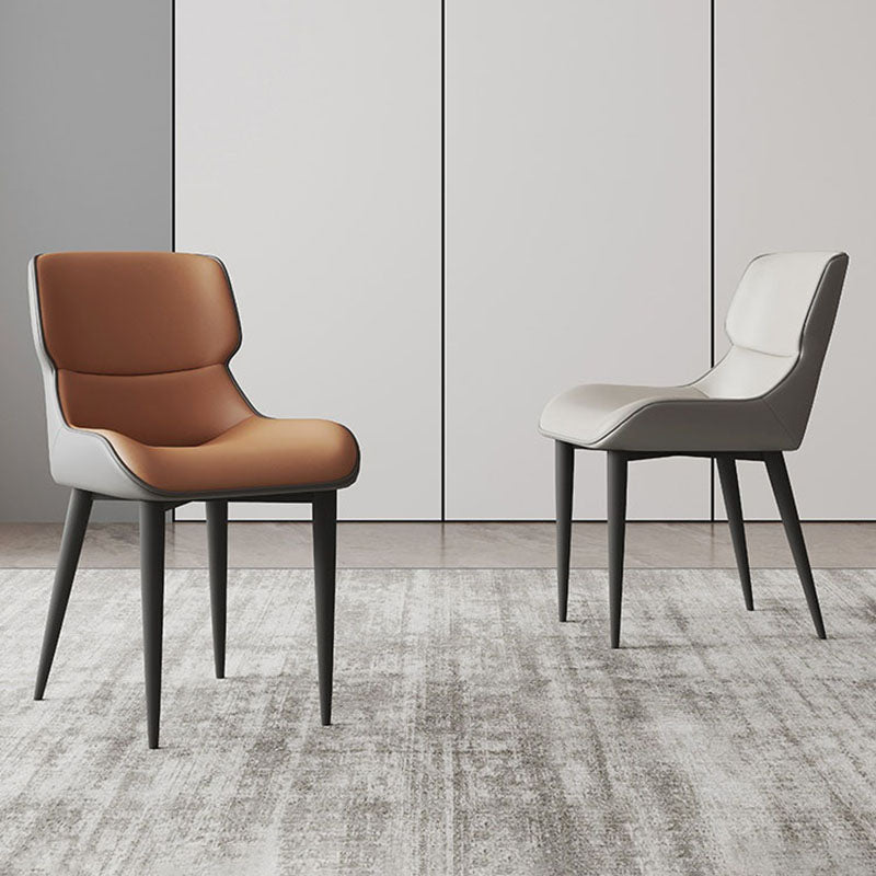 Industrial Design Leather Dining Side Chair for Home Arm Wingback Chair Clearhalo 'Dining Chairs' 'Dining Tables & Seating' 'dining_chair' 'furn' 'furn_dining_chair' 'Furniture' 'furniture_dining_chair' 'Kitchen & Dining Furniture' 4781547