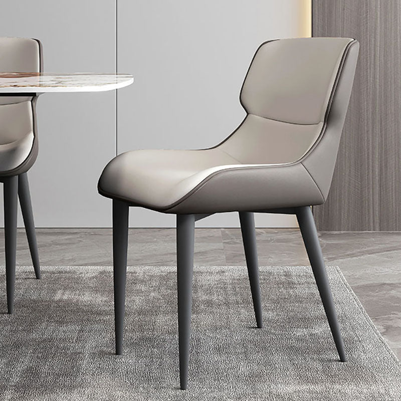 Industrial Design Leather Dining Side Chair for Home Arm Wingback Chair Clearhalo 'Dining Chairs' 'Dining Tables & Seating' 'dining_chair' 'furn' 'furn_dining_chair' 'Furniture' 'furniture_dining_chair' 'Kitchen & Dining Furniture' 4781554