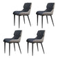 Industrial Design Leather Dining Side Chair for Home Arm Wingback Chair Dark Blue 4 Piece Set Clearhalo 'Dining Chairs' 'Dining Tables & Seating' 'dining_chair' 'furn' 'furn_dining_chair' 'Furniture' 'furniture_dining_chair' 'Kitchen & Dining Furniture' 4781564