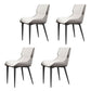 Industrial Design Leather Dining Side Chair for Home Arm Wingback Chair Off-White 4 Piece Set Clearhalo 'Dining Chairs' 'Dining Tables & Seating' 'dining_chair' 'furn' 'furn_dining_chair' 'Furniture' 'furniture_dining_chair' 'Kitchen & Dining Furniture' 4781573