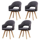 Modern Open Back Dining Side Chair Dining Fabric Side Chair for Home Dark Gray 4 Piece Set Clearhalo 'Dining Chairs' 'Dining Tables & Seating' 'dining_chair' 'furn' 'furn_dining_chair' 'Furniture' 'furniture_dining_chair' 'Kitchen & Dining Furniture' 4781585