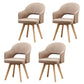 Modern Open Back Dining Side Chair Dining Fabric Side Chair for Home Khaki 4 Piece Set Clearhalo 'Dining Chairs' 'Dining Tables & Seating' 'dining_chair' 'furn' 'furn_dining_chair' 'Furniture' 'furniture_dining_chair' 'Kitchen & Dining Furniture' 4781592