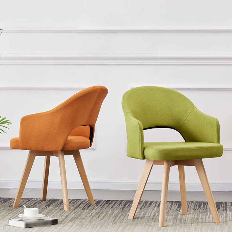 Modern Open Back Dining Side Chair Dining Fabric Side Chair for Home Clearhalo 'Dining Chairs' 'Dining Tables & Seating' 'dining_chair' 'furn' 'furn_dining_chair' 'Furniture' 'furniture_dining_chair' 'Kitchen & Dining Furniture' 4781594