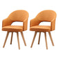 Modern Open Back Dining Side Chair Dining Fabric Side Chair for Home Orange 2 Piece Set Clearhalo 'Dining Chairs' 'Dining Tables & Seating' 'dining_chair' 'furn' 'furn_dining_chair' 'Furniture' 'furniture_dining_chair' 'Kitchen & Dining Furniture' 4781599