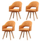 Modern Open Back Dining Side Chair Dining Fabric Side Chair for Home Orange 4 Piece Set Clearhalo 'Dining Chairs' 'Dining Tables & Seating' 'dining_chair' 'furn' 'furn_dining_chair' 'Furniture' 'furniture_dining_chair' 'Kitchen & Dining Furniture' 4781600