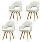 Modern Open Back Dining Side Chair Dining Fabric Side Chair for Home White 4 Piece Set Clearhalo 'Dining Chairs' 'Dining Tables & Seating' 'dining_chair' 'furn' 'furn_dining_chair' 'Furniture' 'furniture_dining_chair' 'Kitchen & Dining Furniture' 4781606
