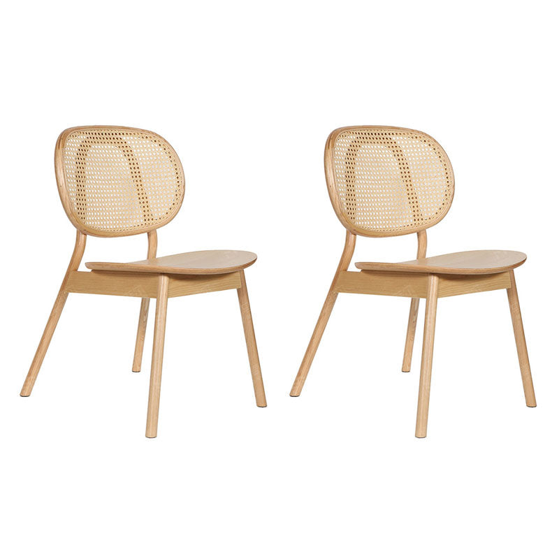 Nordic Style Armless Chairs Wood Open Back Side Dining Chairs Natural 2 Piece Set Clearhalo 'Dining Chairs' 'Dining Tables & Seating' 'dining_chair' 'furn' 'furn_dining_chair' 'Furniture' 'furniture_dining_chair' 'Kitchen & Dining Furniture' 4781613