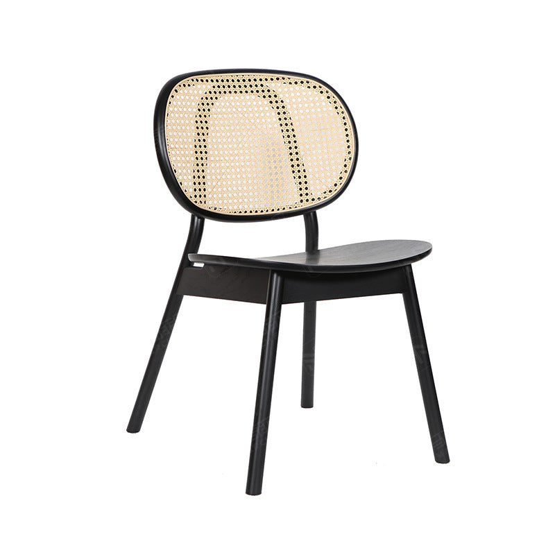 Nordic Style Armless Chairs Wood Open Back Side Dining Chairs Black 1 Piece Clearhalo 'Dining Chairs' 'Dining Tables & Seating' 'dining_chair' 'furn' 'furn_dining_chair' 'Furniture' 'furniture_dining_chair' 'Kitchen & Dining Furniture' 4781617