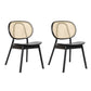 Nordic Style Armless Chairs Wood Open Back Side Dining Chairs Black 2 Piece Set Clearhalo 'Dining Chairs' 'Dining Tables & Seating' 'dining_chair' 'furn' 'furn_dining_chair' 'Furniture' 'furniture_dining_chair' 'Kitchen & Dining Furniture' 4781619