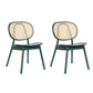 Nordic Style Armless Chairs Wood Open Back Side Dining Chairs Green 2 Piece Set Clearhalo 'Dining Chairs' 'Dining Tables & Seating' 'dining_chair' 'furn' 'furn_dining_chair' 'Furniture' 'furniture_dining_chair' 'Kitchen & Dining Furniture' 4781625