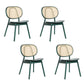 Nordic Style Armless Chairs Wood Open Back Side Dining Chairs Green 4 Piece Set Clearhalo 'Dining Chairs' 'Dining Tables & Seating' 'dining_chair' 'furn' 'furn_dining_chair' 'Furniture' 'furniture_dining_chair' 'Kitchen & Dining Furniture' 4781627