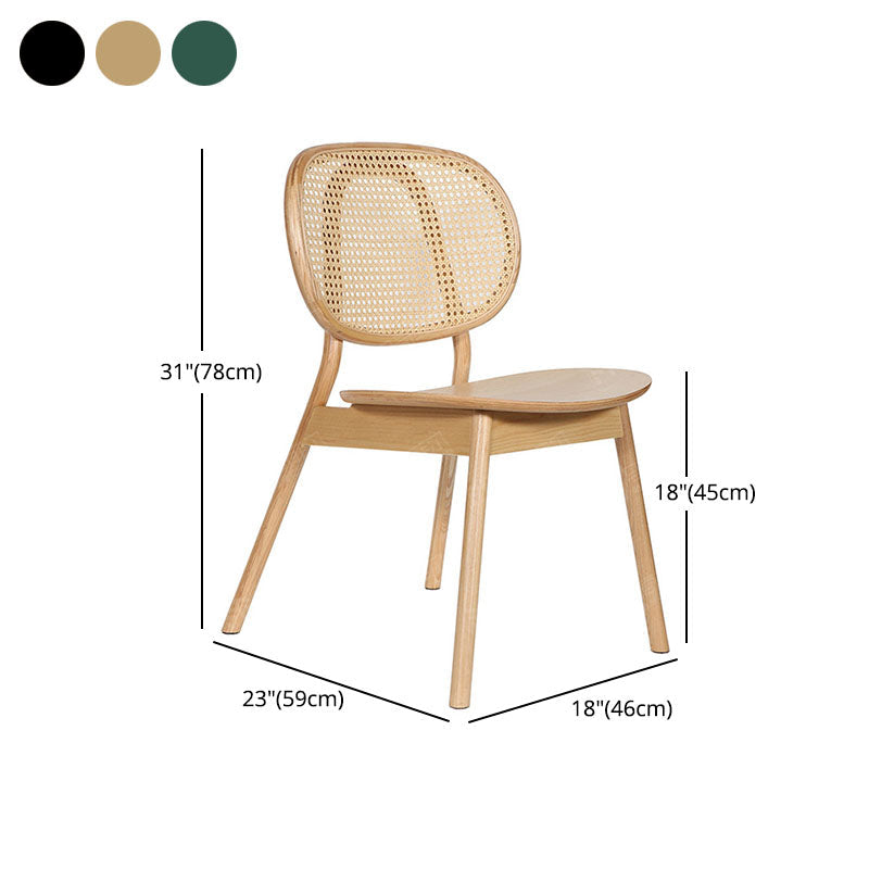 Nordic Style Armless Chairs Wood Open Back Side Dining Chairs Clearhalo 'Dining Chairs' 'Dining Tables & Seating' 'dining_chair' 'furn' 'furn_dining_chair' 'Furniture' 'furniture_dining_chair' 'Kitchen & Dining Furniture' 4781632