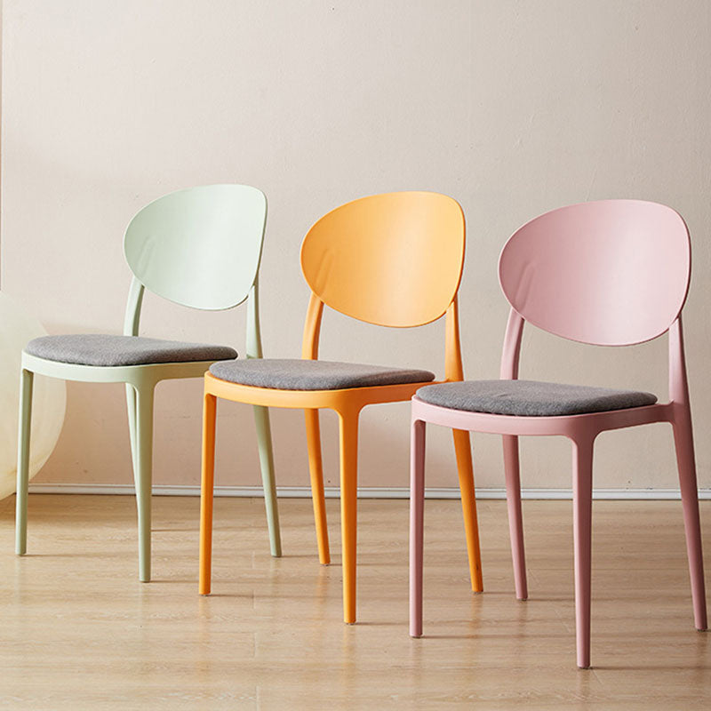 Contemporary Stackable Plastic Chair Open Back Kitchen Armless Chairs Clearhalo 'Dining Chairs' 'Dining Tables & Seating' 'dining_chair' 'furn' 'furn_dining_chair' 'Furniture' 'furniture_dining_chair' 'Kitchen & Dining Furniture' 4781633