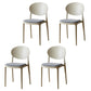Contemporary Stackable Plastic Chair Open Back Kitchen Armless Chairs Camel 4 Piece Set Clearhalo 'Dining Chairs' 'Dining Tables & Seating' 'dining_chair' 'furn' 'furn_dining_chair' 'Furniture' 'furniture_dining_chair' 'Kitchen & Dining Furniture' 4781634