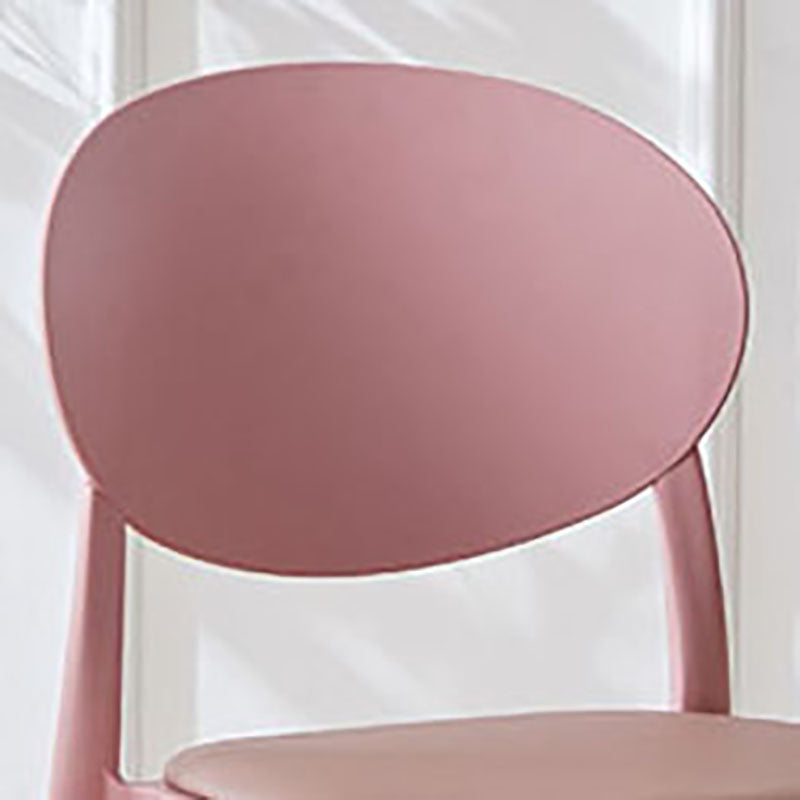 Contemporary Stackable Plastic Chair Open Back Kitchen Armless Chairs Clearhalo 'Dining Chairs' 'Dining Tables & Seating' 'dining_chair' 'furn' 'furn_dining_chair' 'Furniture' 'furniture_dining_chair' 'Kitchen & Dining Furniture' 4781644