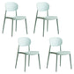 Contemporary Stackable Chairs Open Back Kitchen Armless Chairs with Plastic Legs Green 4 Piece Set Clearhalo 'Dining Chairs' 'Dining Tables & Seating' 'dining_chair' 'furn' 'furn_dining_chair' 'Furniture' 'furniture_dining_chair' 'Kitchen & Dining Furniture' 4781664