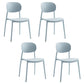 Contemporary Stackable Chairs Open Back Kitchen Armless Chairs with Plastic Legs Light Gray 4 Piece Set Clearhalo 'Dining Chairs' 'Dining Tables & Seating' 'dining_chair' 'furn' 'furn_dining_chair' 'Furniture' 'furniture_dining_chair' 'Kitchen & Dining Furniture' 4781676