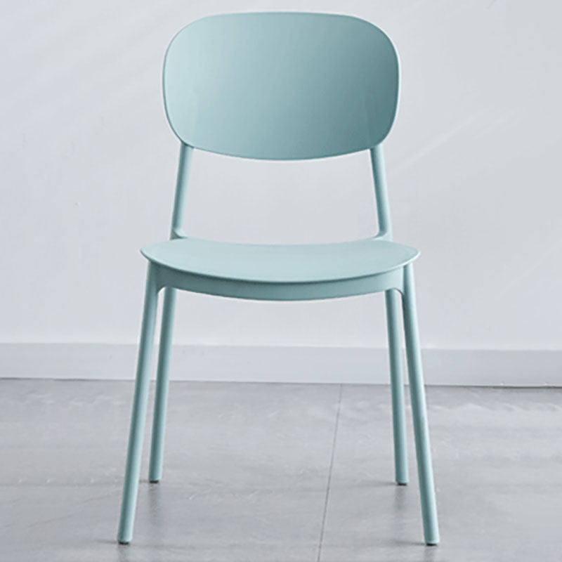 Contemporary Stackable Chairs Open Back Kitchen Armless Chairs with Plastic Legs Clearhalo 'Dining Chairs' 'Dining Tables & Seating' 'dining_chair' 'furn' 'furn_dining_chair' 'Furniture' 'furniture_dining_chair' 'Kitchen & Dining Furniture' 4781678