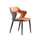 Contemporary Dining Chair Kitchen Open Back Arm Side Chair with Metal Legs Orange 1 Piece Clearhalo 'Dining Chairs' 'Dining Tables & Seating' 'dining_chair' 'furn' 'furn_dining_chair' 'Furniture' 'furniture_dining_chair' 'Kitchen & Dining Furniture' 4781684