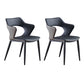 Contemporary Dining Chair Kitchen Open Back Arm Side Chair with Metal Legs Blue 2 Piece Set Clearhalo 'Dining Chairs' 'Dining Tables & Seating' 'dining_chair' 'furn' 'furn_dining_chair' 'Furniture' 'furniture_dining_chair' 'Kitchen & Dining Furniture' 4781703