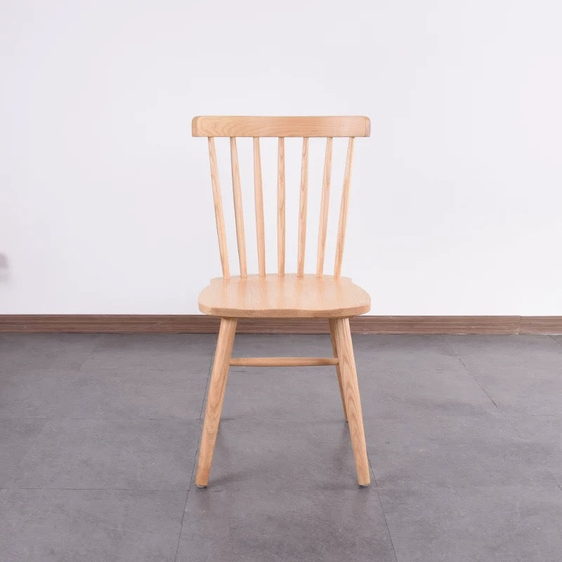 Scandinavian Wood Armless Kitchen Dining Chairs Windsor Back Chair Wood 1 Piece Clearhalo 'Dining Chairs' 'Dining Tables & Seating' 'dining_chair' 'furn' 'furn_dining_chair' 'Furniture' 'furniture_dining_chair' 'Kitchen & Dining Furniture' 4781737
