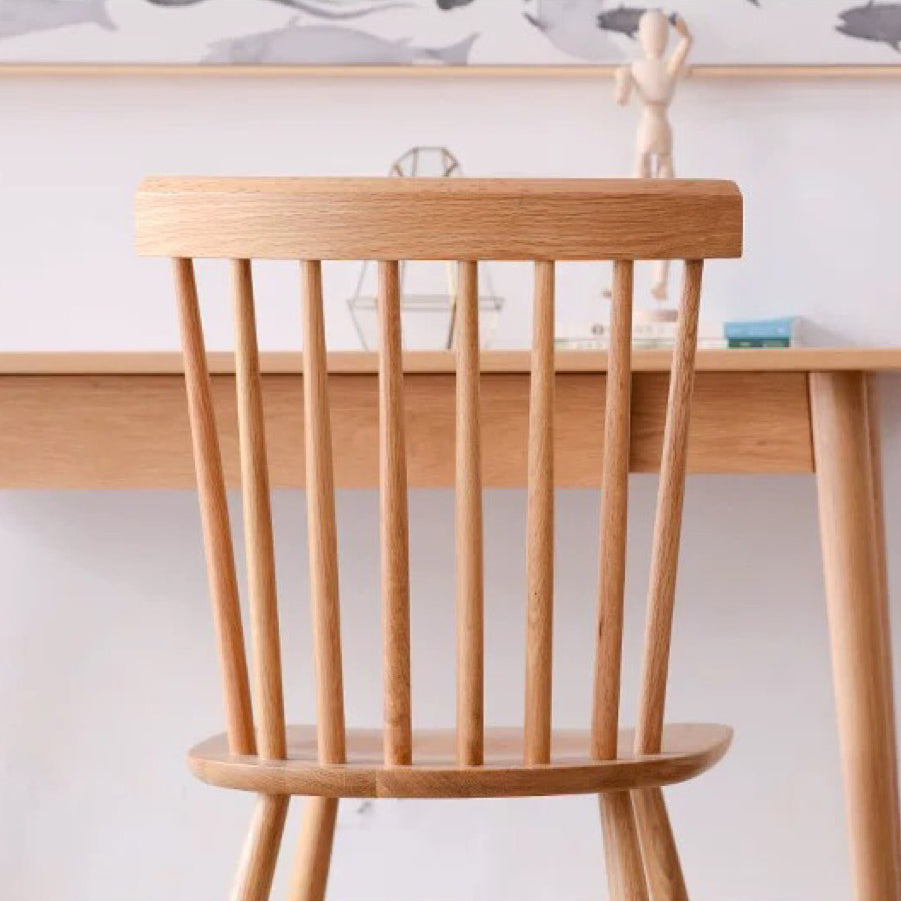 Scandinavian Wood Armless Kitchen Dining Chairs Windsor Back Chair Clearhalo 'Dining Chairs' 'Dining Tables & Seating' 'dining_chair' 'furn' 'furn_dining_chair' 'Furniture' 'furniture_dining_chair' 'Kitchen & Dining Furniture' 4781747