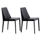 Contemporary Style Dining Chairs Armless Side Chair with Metal Legs Black 2 Piece Set Clearhalo 'Dining Chairs' 'Dining Tables & Seating' 'dining_chair' 'furn' 'furn_dining_chair' 'Furniture' 'furniture_dining_chair' 'Kitchen & Dining Furniture' 4781752