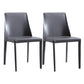 Contemporary Style Dining Chairs Armless Side Chair with Metal Legs Dark Gray 2 Piece Set Clearhalo 'Dining Chairs' 'Dining Tables & Seating' 'dining_chair' 'furn' 'furn_dining_chair' 'Furniture' 'furniture_dining_chair' 'Kitchen & Dining Furniture' 4781754