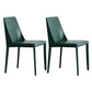 Contemporary Style Dining Chairs Armless Side Chair with Metal Legs Dark Green 2 Piece Set Clearhalo 'Dining Chairs' 'Dining Tables & Seating' 'dining_chair' 'furn' 'furn_dining_chair' 'Furniture' 'furniture_dining_chair' 'Kitchen & Dining Furniture' 4781763