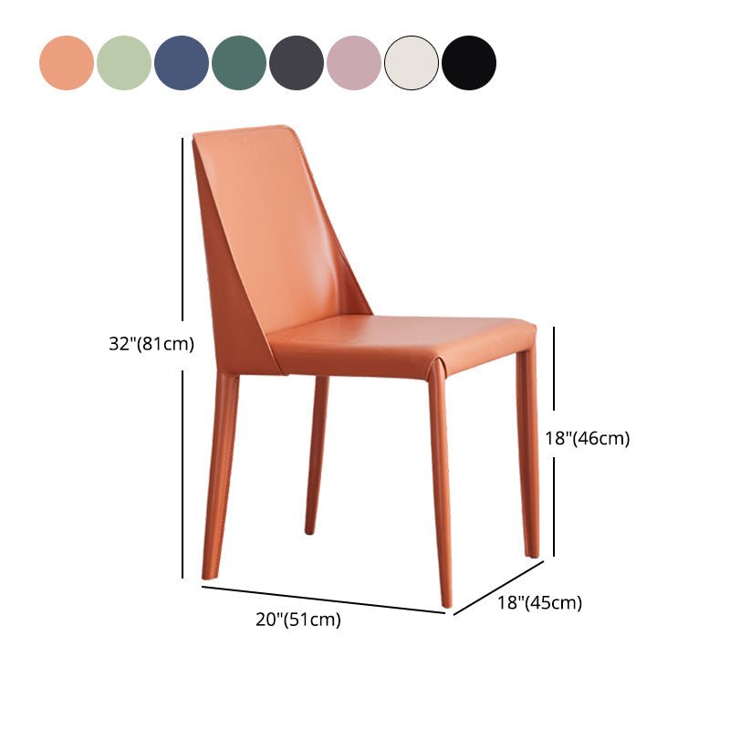 Contemporary Style Dining Chairs Armless Side Chair with Metal Legs Clearhalo 'Dining Chairs' 'Dining Tables & Seating' 'dining_chair' 'furn' 'furn_dining_chair' 'Furniture' 'furniture_dining_chair' 'Kitchen & Dining Furniture' 4781769