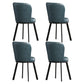 Metal Scandinavian Kitchen Dining Side Chair Solid Back Dining Chair Blue 4 Piece Set Black Clearhalo 'Dining Chairs' 'Dining Tables & Seating' 'dining_chair' 'furn' 'furn_dining_chair' 'Furniture' 'furniture_dining_chair' 'Kitchen & Dining Furniture' 4781781