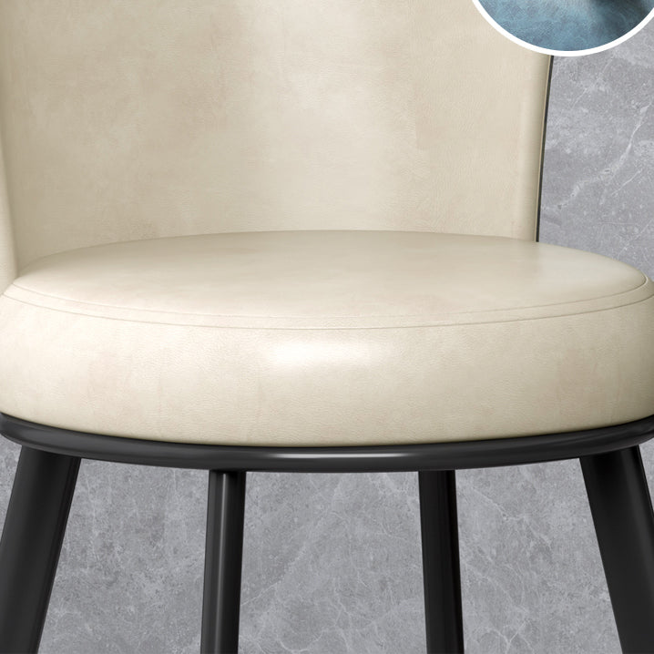 Metal Scandinavian Kitchen Dining Side Chair Solid Back Dining Chair Clearhalo 'Dining Chairs' 'Dining Tables & Seating' 'dining_chair' 'furn' 'furn_dining_chair' 'Furniture' 'furniture_dining_chair' 'Kitchen & Dining Furniture' 4781783