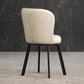 Metal Scandinavian Kitchen Dining Side Chair Solid Back Dining Chair Off-White 1 Piece Black Clearhalo 'Dining Chairs' 'Dining Tables & Seating' 'dining_chair' 'furn' 'furn_dining_chair' 'Furniture' 'furniture_dining_chair' 'Kitchen & Dining Furniture' 4781791