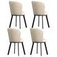 Metal Scandinavian Kitchen Dining Side Chair Solid Back Dining Chair Off-White 4 Piece Set Black Clearhalo 'Dining Chairs' 'Dining Tables & Seating' 'dining_chair' 'furn' 'furn_dining_chair' 'Furniture' 'furniture_dining_chair' 'Kitchen & Dining Furniture' 4781793