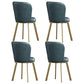 Metal Scandinavian Kitchen Dining Side Chair Solid Back Dining Chair Blue 4 Piece Set Brass Gold Clearhalo 'Dining Chairs' 'Dining Tables & Seating' 'dining_chair' 'furn' 'furn_dining_chair' 'Furniture' 'furniture_dining_chair' 'Kitchen & Dining Furniture' 4781799