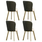Metal Scandinavian Kitchen Dining Side Chair Solid Back Dining Chair Green 4 Piece Set Brass Gold Clearhalo 'Dining Chairs' 'Dining Tables & Seating' 'dining_chair' 'furn' 'furn_dining_chair' 'Furniture' 'furniture_dining_chair' 'Kitchen & Dining Furniture' 4781802
