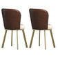 Metal Scandinavian Kitchen Dining Side Chair Solid Back Dining Chair Coffee 2 Piece Set Brass Gold Clearhalo 'Dining Chairs' 'Dining Tables & Seating' 'dining_chair' 'furn' 'furn_dining_chair' 'Furniture' 'furniture_dining_chair' 'Kitchen & Dining Furniture' 4781804