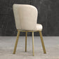 Metal Scandinavian Kitchen Dining Side Chair Solid Back Dining Chair Off-White 1 Piece Brass Gold Clearhalo 'Dining Chairs' 'Dining Tables & Seating' 'dining_chair' 'furn' 'furn_dining_chair' 'Furniture' 'furniture_dining_chair' 'Kitchen & Dining Furniture' 4781806