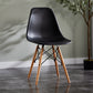 Contemporary Style Dining Chairs Armless Side Chair with Wooden Legs Black 1 Piece Clearhalo 'Dining Chairs' 'Dining Tables & Seating' 'dining_chair' 'Furniture' 'furniture_dining_chair' 'Kitchen & Dining Furniture' 4781826