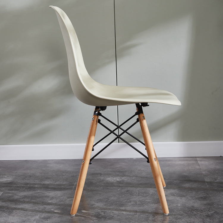 Contemporary Style Dining Chairs Armless Side Chair with Wooden Legs Clearhalo 'Dining Chairs' 'Dining Tables & Seating' 'dining_chair' 'Furniture' 'furniture_dining_chair' 'Kitchen & Dining Furniture' 4781832